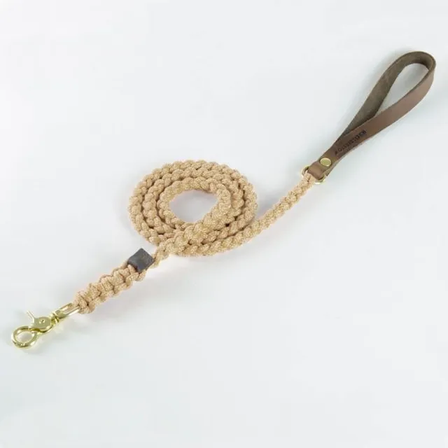 molly-and-stitch-touch-of-leather-hundeleine-beige-sand-lederleine-mit-griff-140 image 1