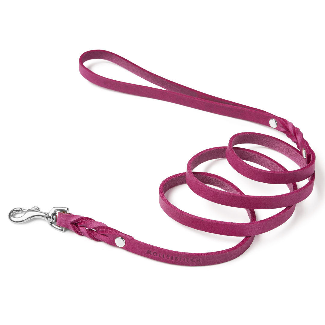 molly-and-stitch-city-hundeleine-aus-butterleder-flamingo image 4