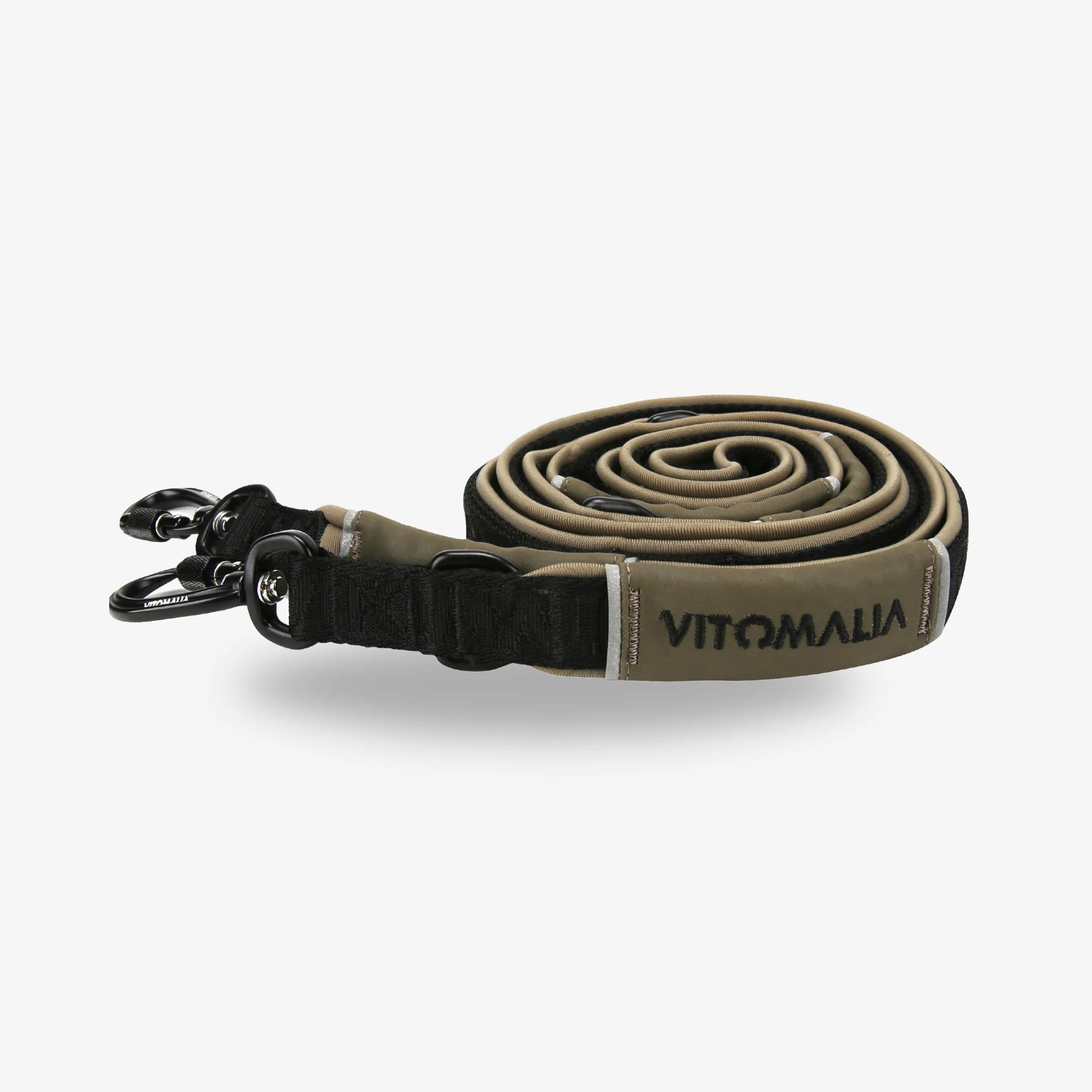 vitomalia-outdoor-edition-reflektierende-hundeleine-2-2-m-3-fach-verstellbar-kha image 1