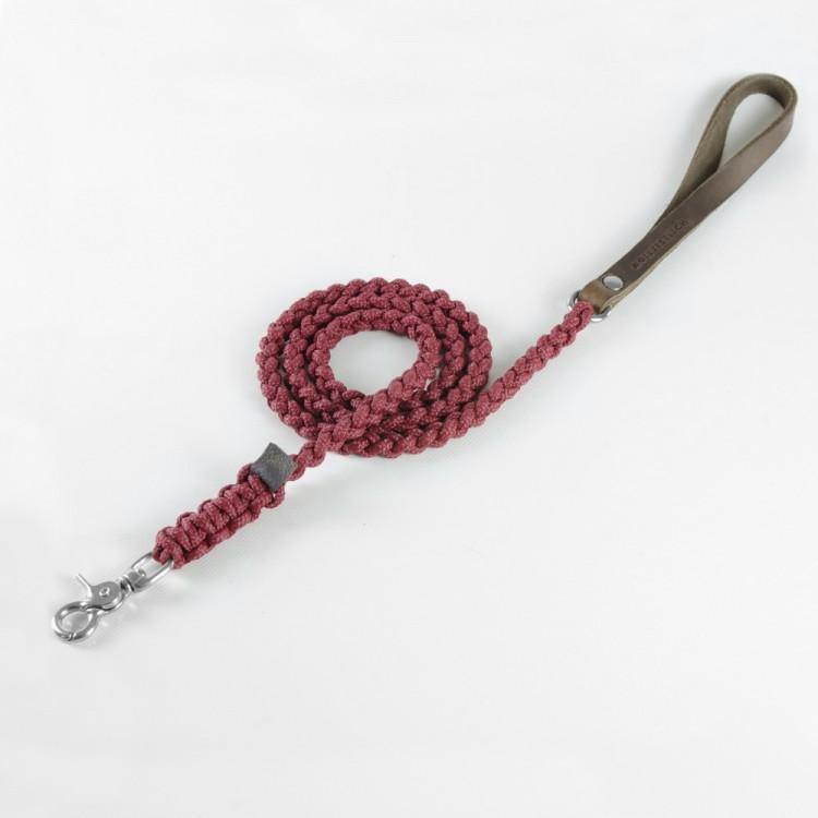 molly-and-stitch-touch-of-leather-hundeleine-redwine image 5