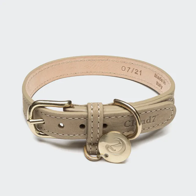 cloud7-tiergarten-hundehalsband-leder-sandy image 1