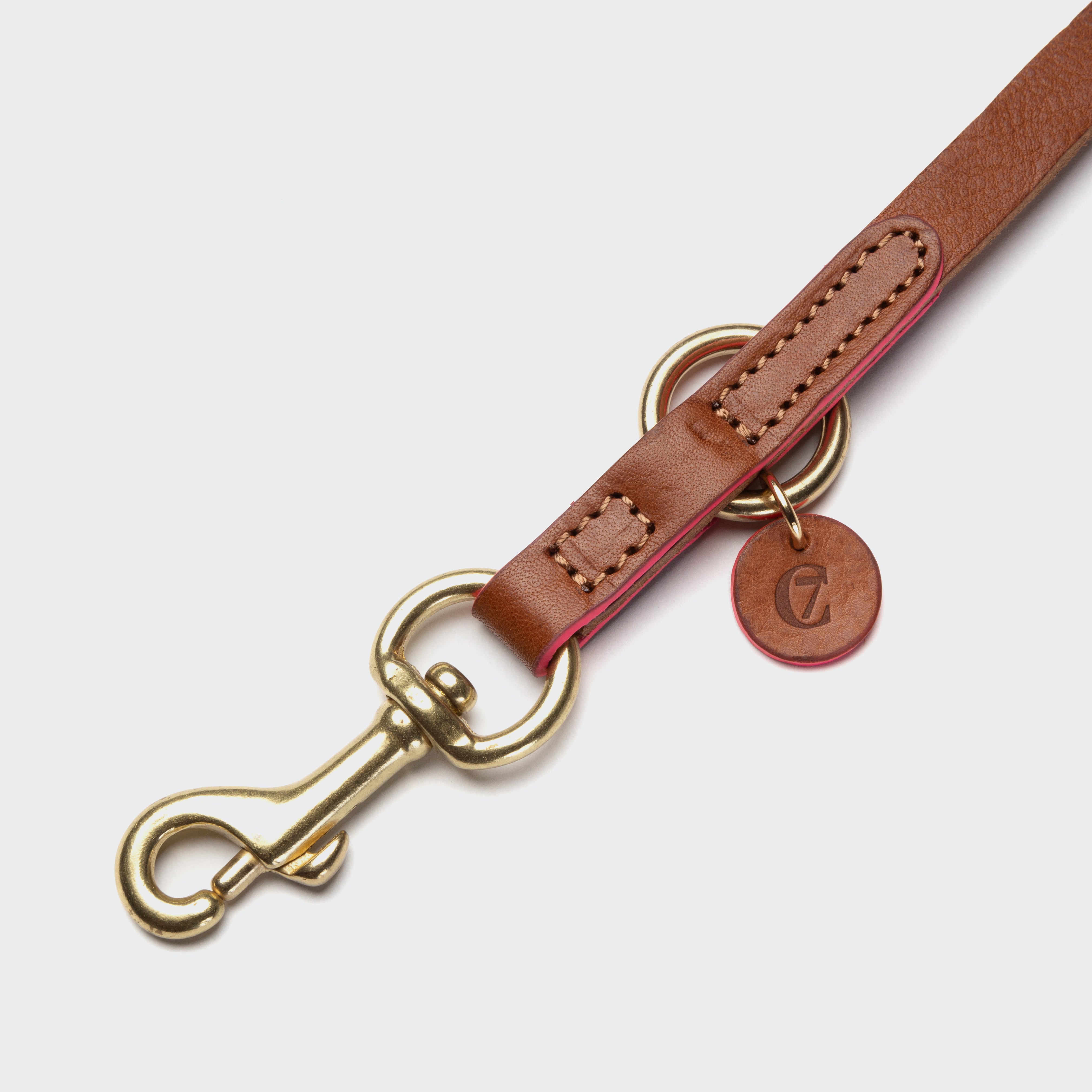 cloud7-prince-park-cognac-pink-hundeleine-aus-leder-f-r-kleine-hunde image 3
