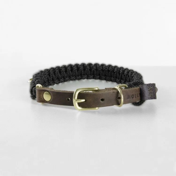 molly-and-stitch-touch-of-leather-hundehalsband-nero-schwarz image 1