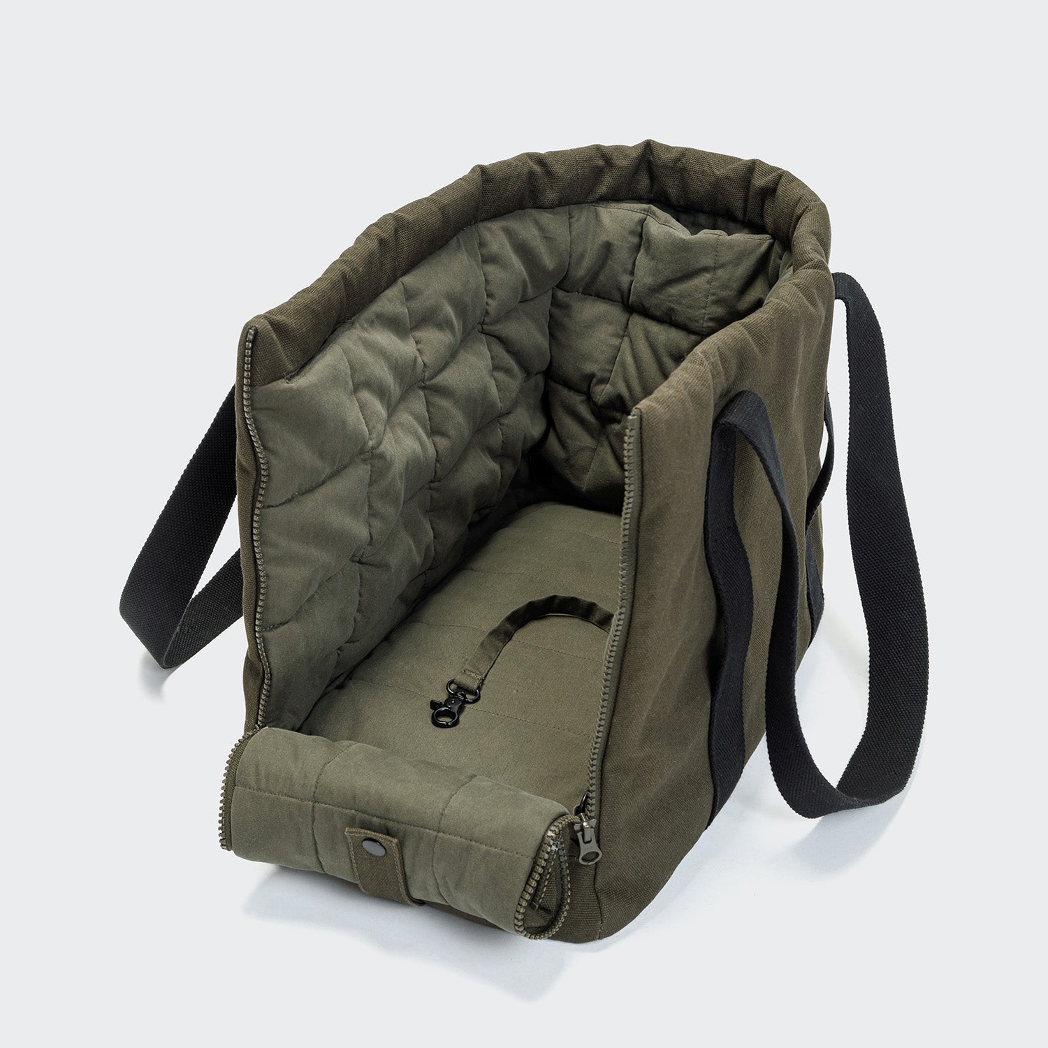 cloud7-hundetasche-turin-canvas-olive-transporttasche-baumwolle image 5