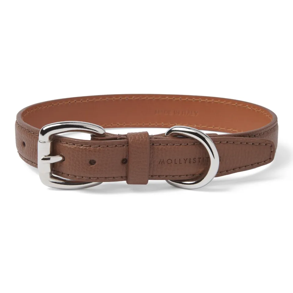 molly-and-stitch-tuscan-hundehalsband-leder-chestnut image 1