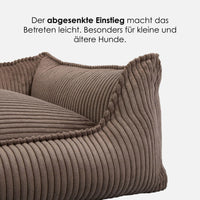 william-walker-orthop-disches-hundebett-cord-stone-rechteckiges-bett-warmgrau image 4