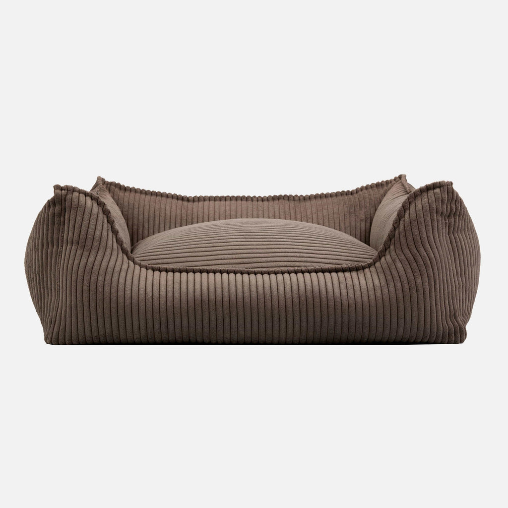 william-walker-orthop-disches-hundebett-cord-stone-rechteckiges-bett-warmgrau image 1