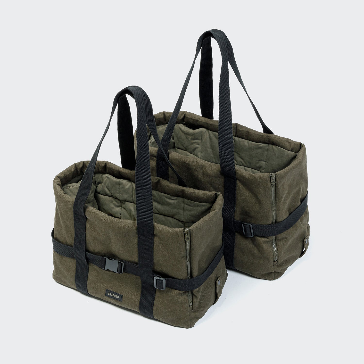 cloud7-hundetasche-turin-canvas-olive-transporttasche-baumwolle image 4