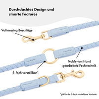william-walker-twisted-leder-hundeleine-sky-hellblau image 2