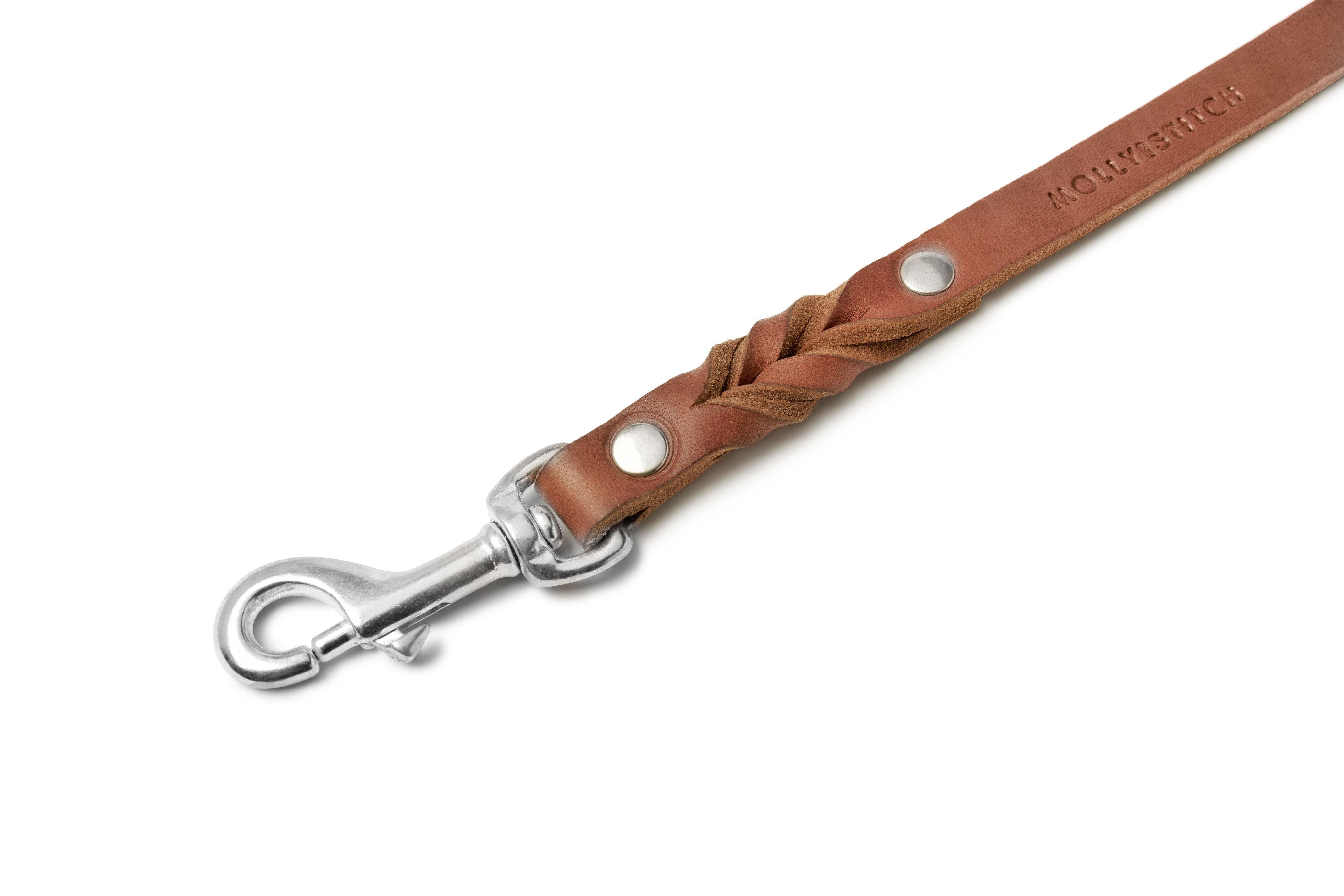 molly-and-stitch-butter-leather-3-fach-verstellbare-hundeleine-sahara-cognac image 8