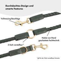 william-walker-twisted-leder-hundeleine-dark-moss-dunkelgr-n image 2