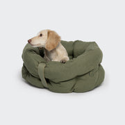 cloud7-hundebett-lttl-snoozy-linen-mix-moss image 2