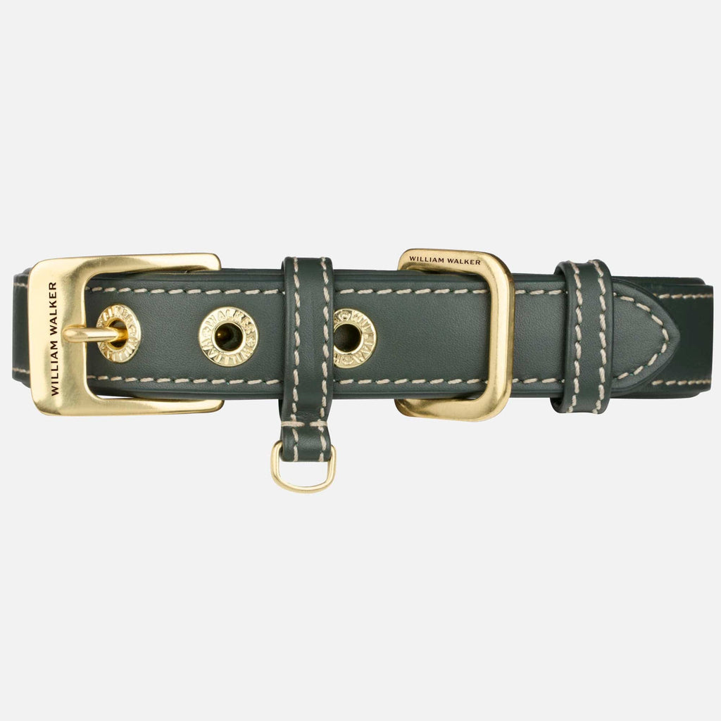 william-walker-luxe-glattleder-hundehalsband-forest-dunkelgr-n image 1