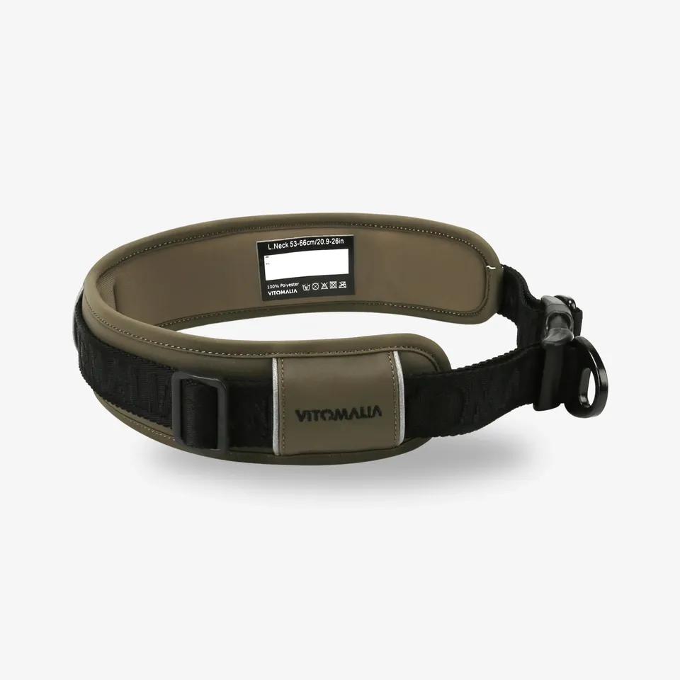 vitomalia-reflektierendes-hundehalsband-khaki-outdoor-edition image 1