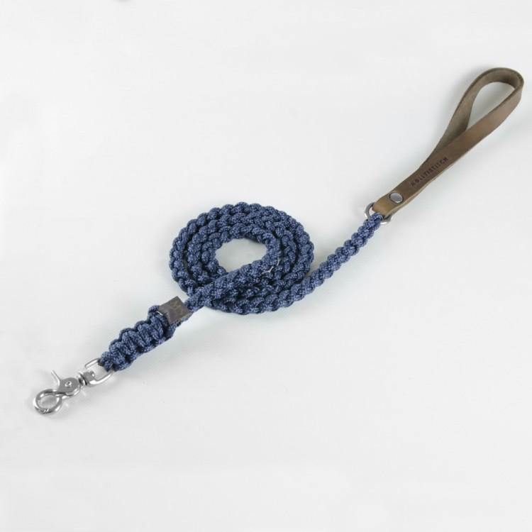 molly-and-stitch-touch-of-leather-hundeleine-navy image 4