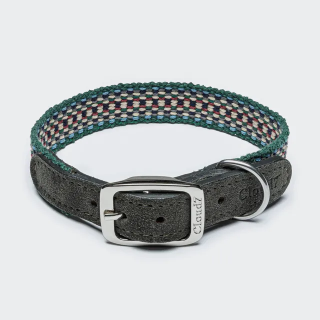 cloud7-hundehalsband-prater-forest-ethno-look-blau-gr-n-wei-grau image 1