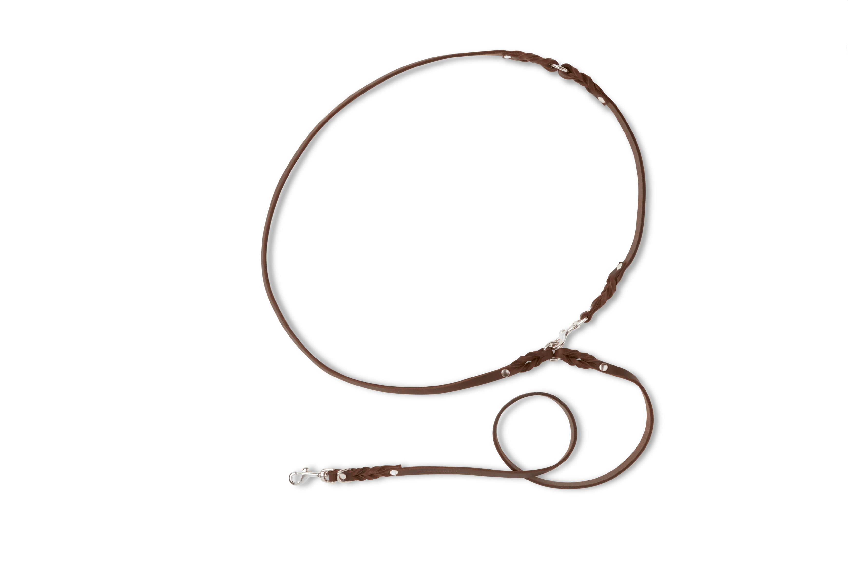 molly-and-stitch-butter-leather-3x-verstellbare-hundeleine-classic-brown-lederle image 5