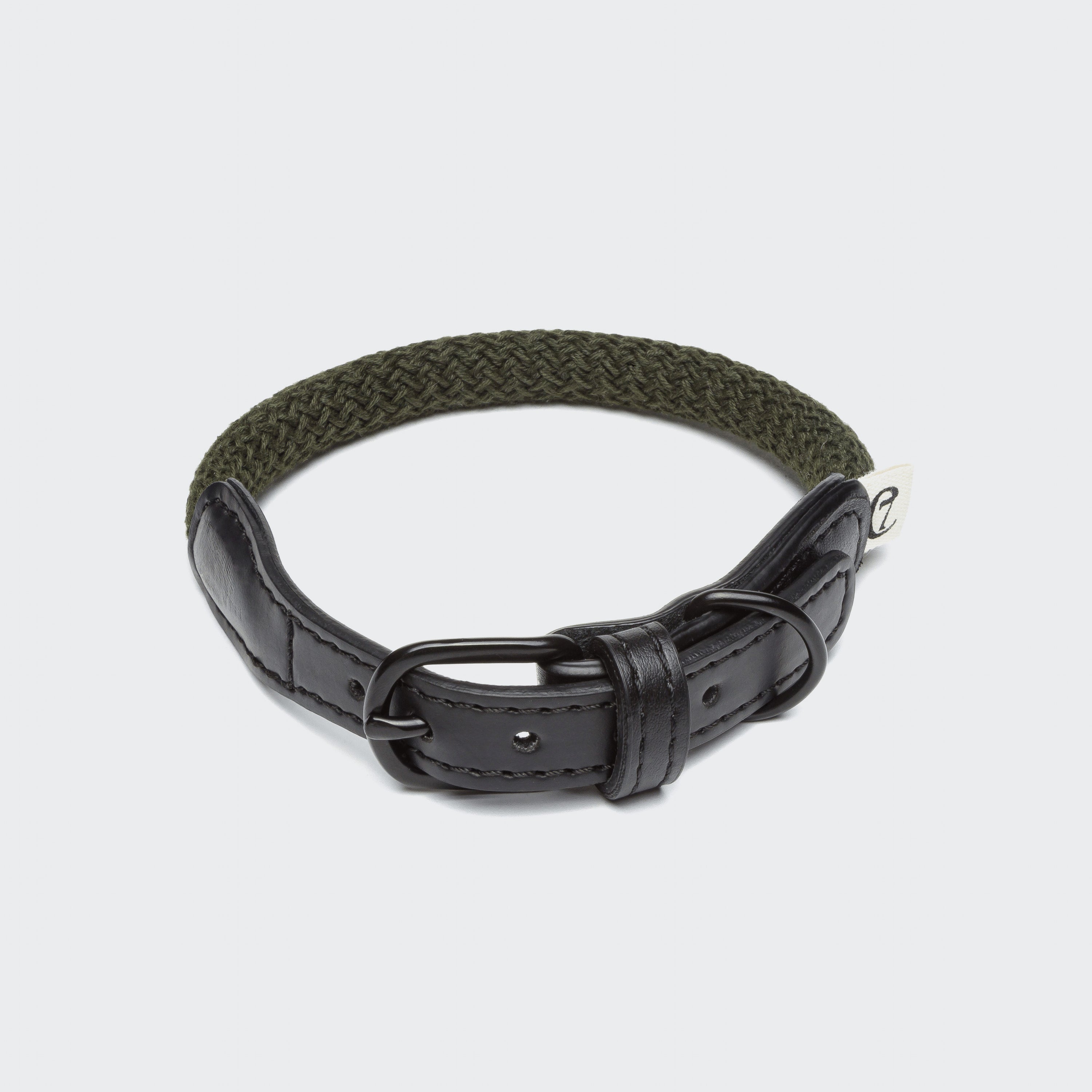 cloud7-mauerpark-hundehalsband-olive-seil-vegan image 1