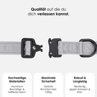 william-walker-jacquard-nylon-hundehalsband-lunar-reflektierend-grau image 3