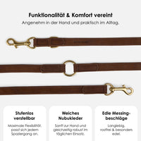 william-walker-heritage-nubukleder-hundeleine-2-5-m-handsfree-verstellbar image 2