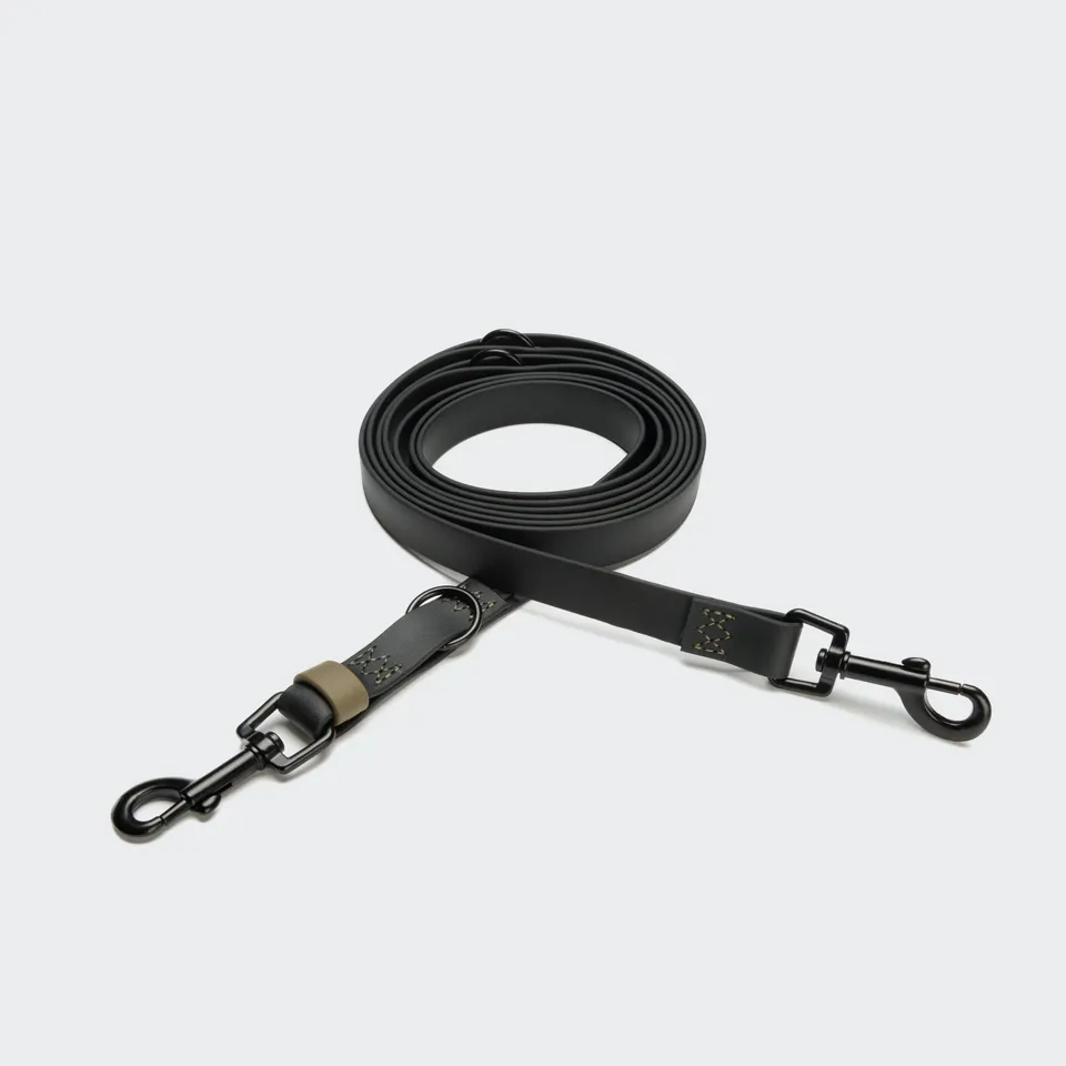 cloud7-ipanema-verstellbare-hundeleine-biothane-black-olive-2-50-m-2 image 1