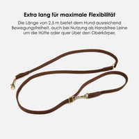 william-walker-heritage-nubukleder-hundeleine-2-5-m-handsfree-verstellbar image 6