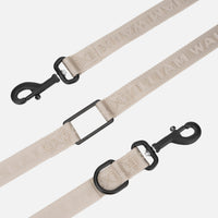 william-walker-jacquard-nylon-hundeleine-sand-beige-3-fach-verstellbar image 3