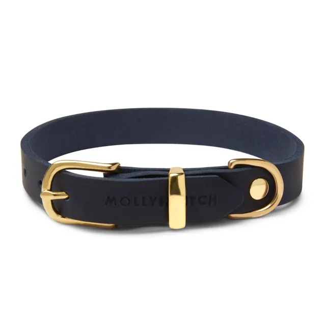 molly-and-stitch-butter-leather-hundehalsband-navy-blue image 1
