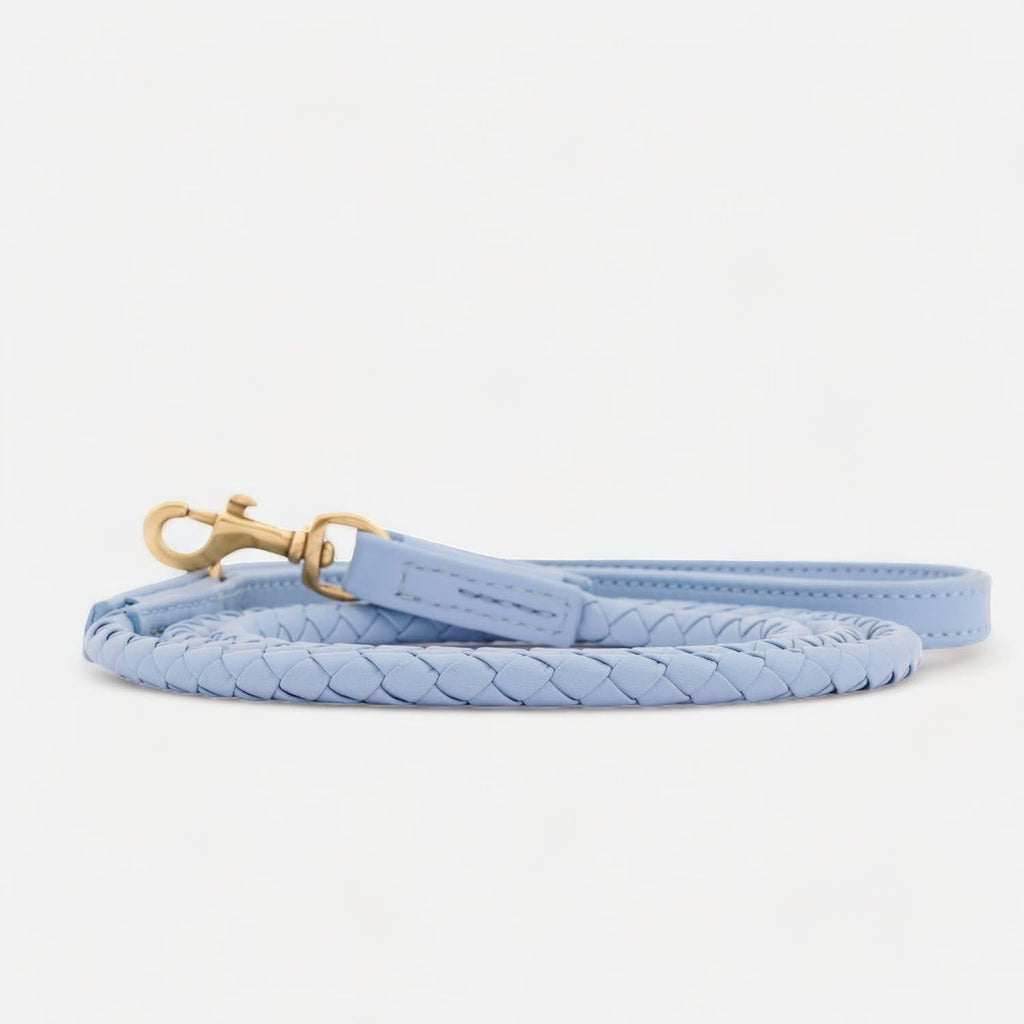 william-walker-twisted-leder-hundeleine-sky-hellblau image 1