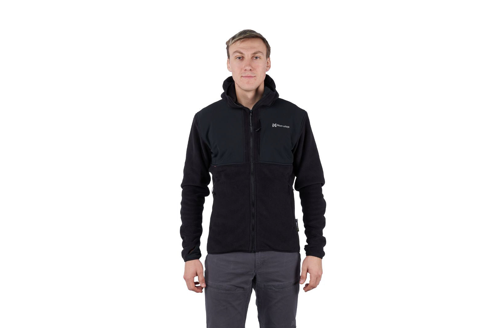 non-stop-dogwear-hoodie-fz-m-herren-fleecejacke-mit-polartec-und-softshell image 1