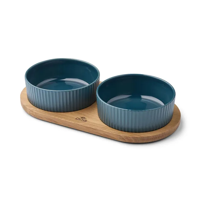 dog-copenhagen-kronborg-futterstation-s-petrol-blue-oak image 1