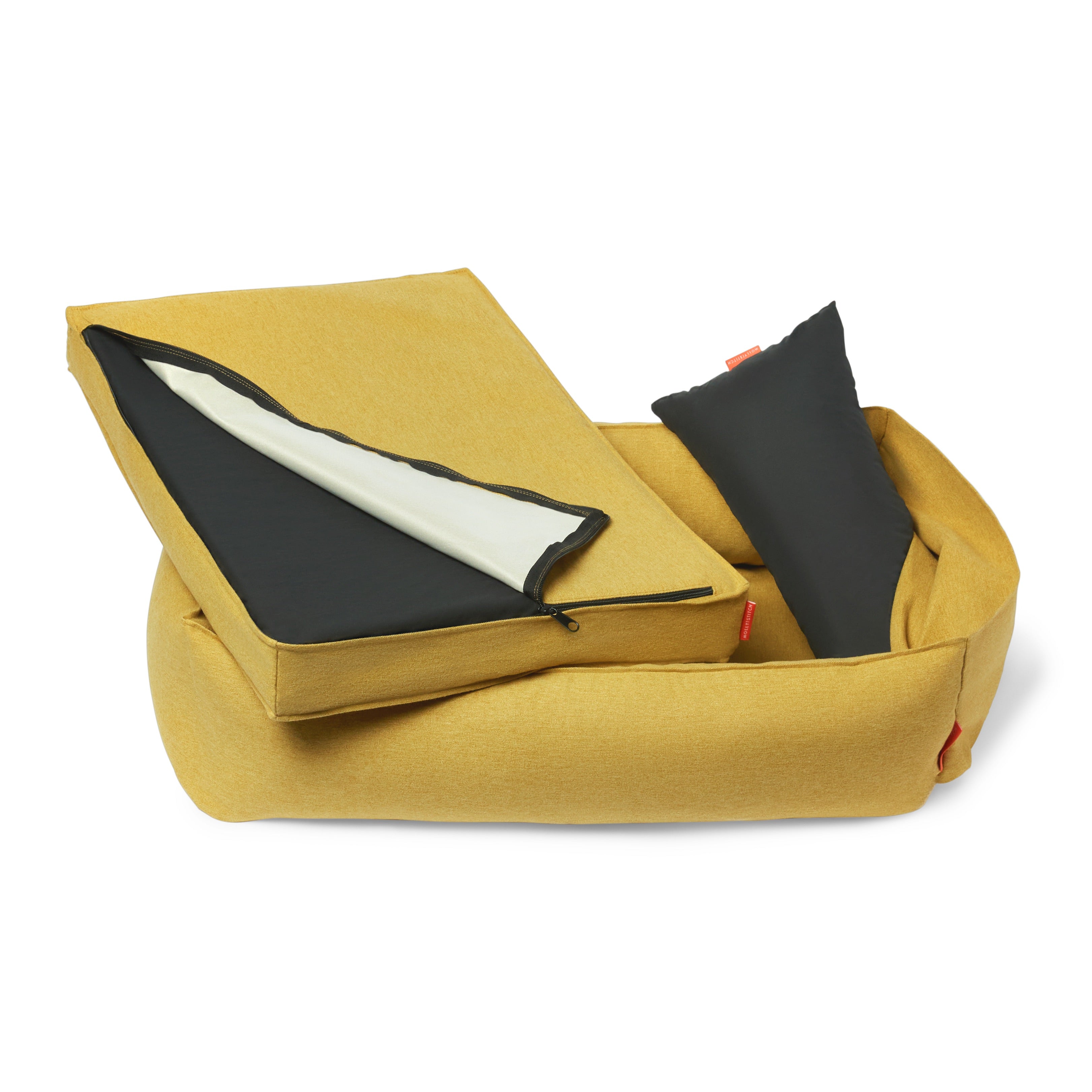 molly-and-stitch-alpine-hundekissen-mustard-mit-memory-matratze image 4