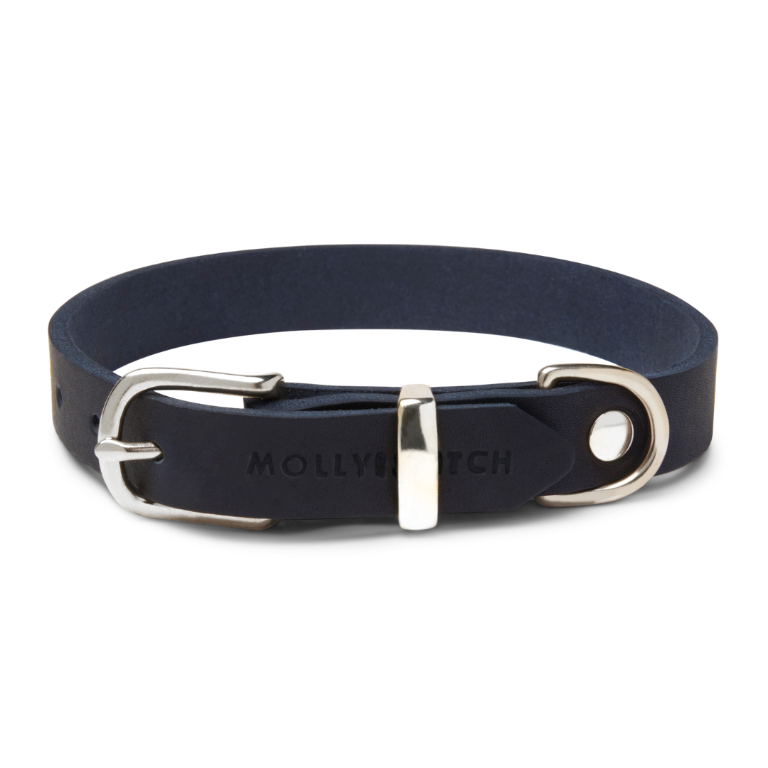 molly-and-stitch-butter-leather-hundehalsband-navy-blue image 2