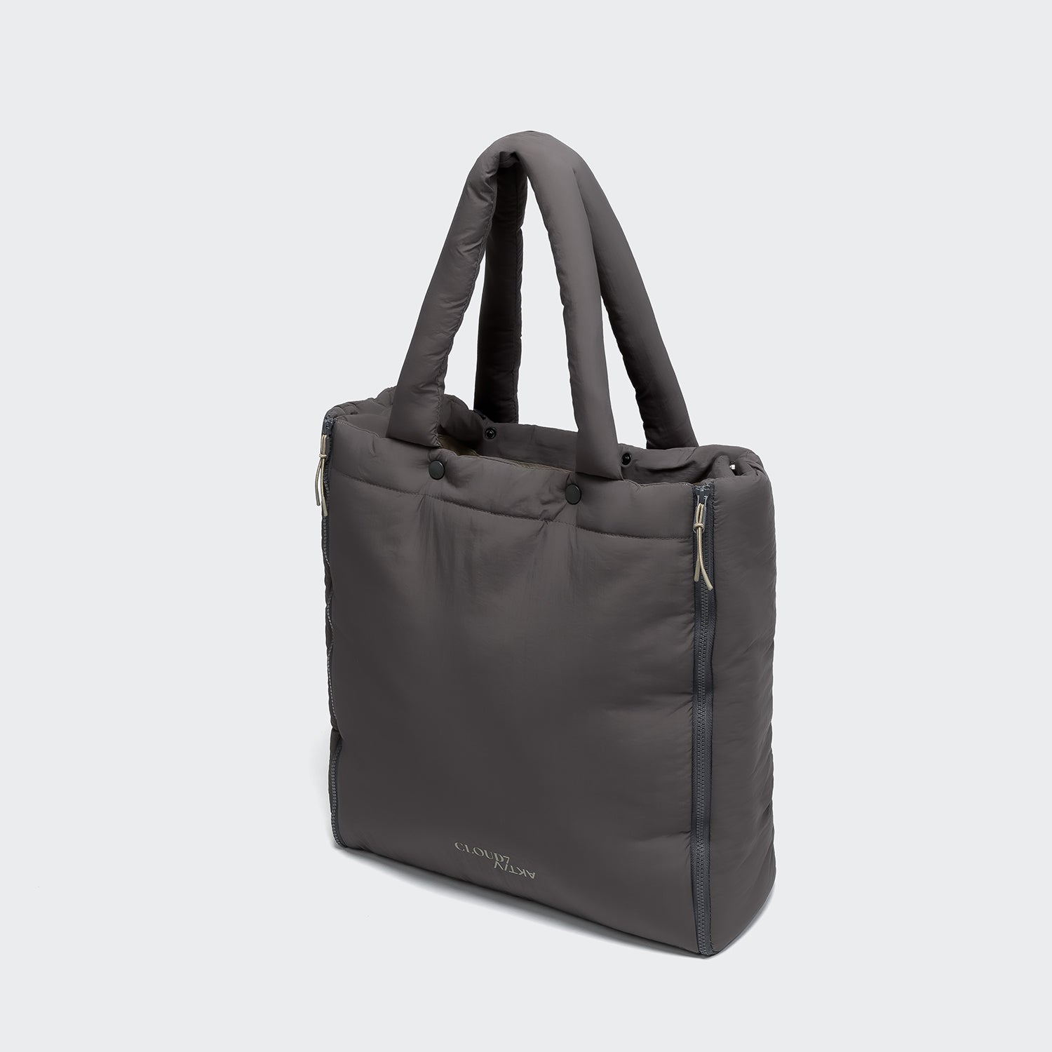 cloud7-aktiv-puffer-hundereisebett-tote-bag-dark-grey-khaki-2-in-1-reisetasche-m image 2