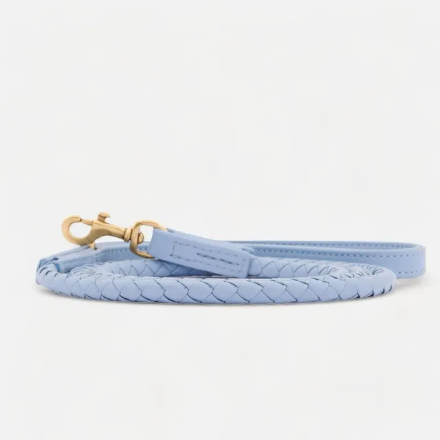 william-walker-twisted-leder-hundeleine-sky-hellblau image 1