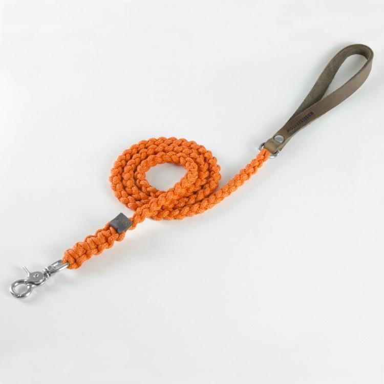 molly-and-stitch-touch-of-leather-hundeleine-pumpkin image 2