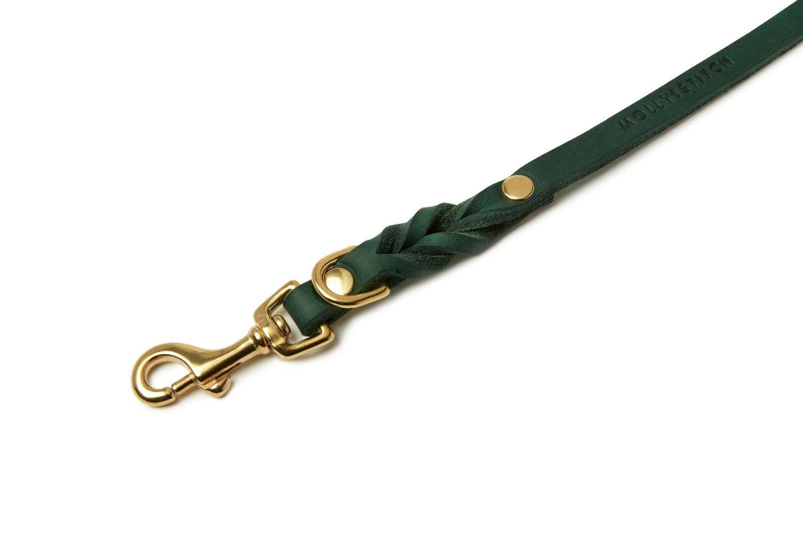 molly-and-stitch-butter-leather-3x-verstellbare-hundeleine-200-cm-forest-green image 6