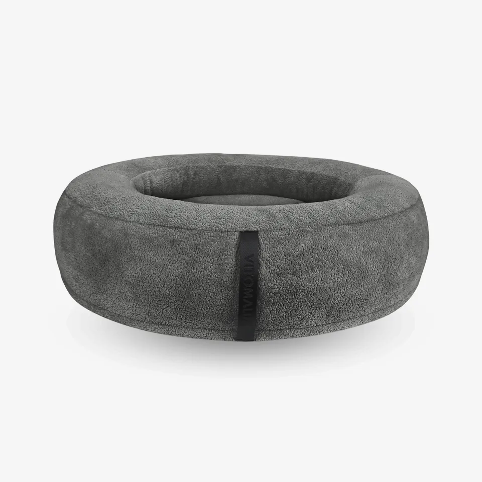 vitomalia-orthopawdic-donut-hundebett-repet-teddy-grau image 1
