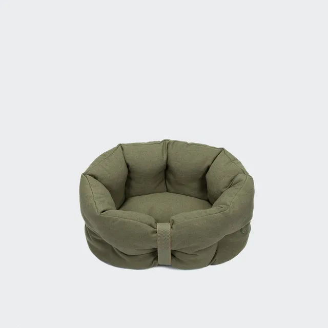 cloud7-hundebett-lttl-snoozy-linen-mix-moss image 1