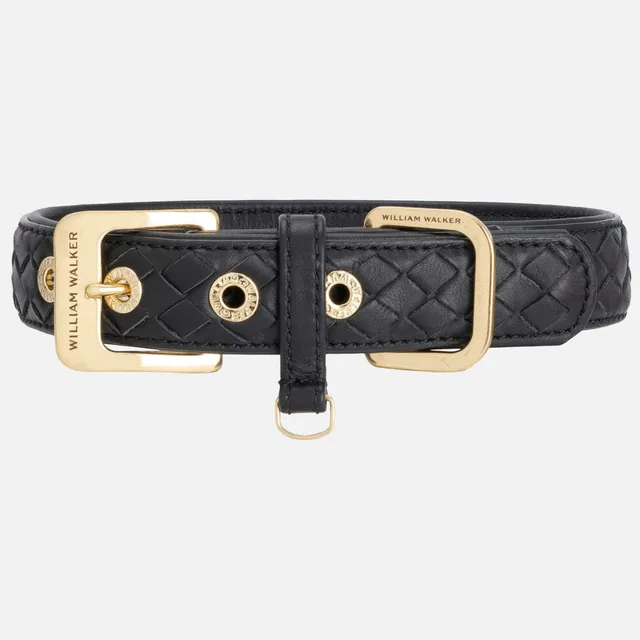 william-walker-leder-hundehalsband-prestige-nero-schwarz-geflochten image 1