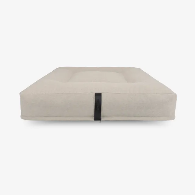 vitomalia-orthopawdic-ergonomisches-hundekissen-quadratisch-repet-linen-in-beige image 1