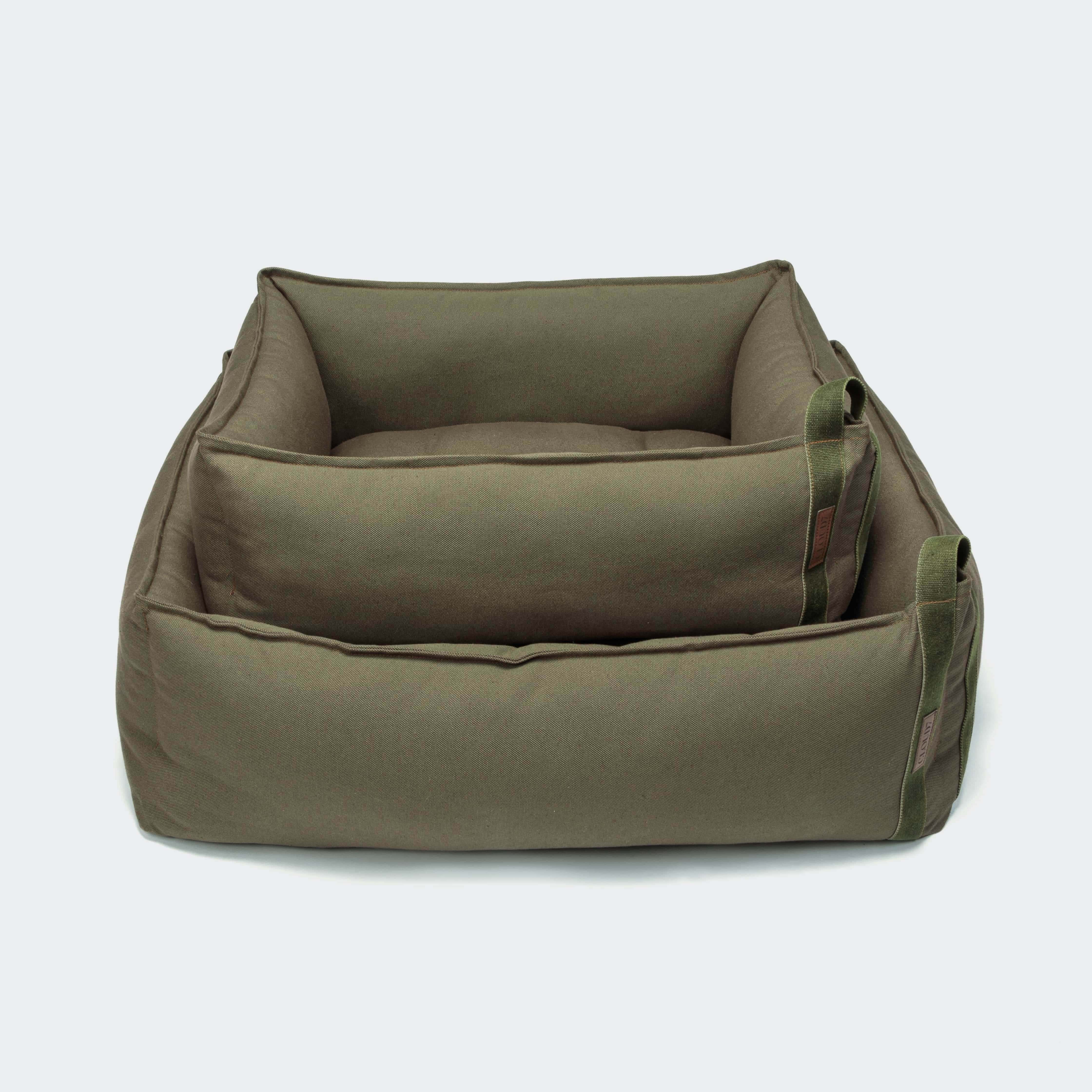 cloud7-boost-canvas-hundebett-olive-robustes-bett-mit-rand image 2