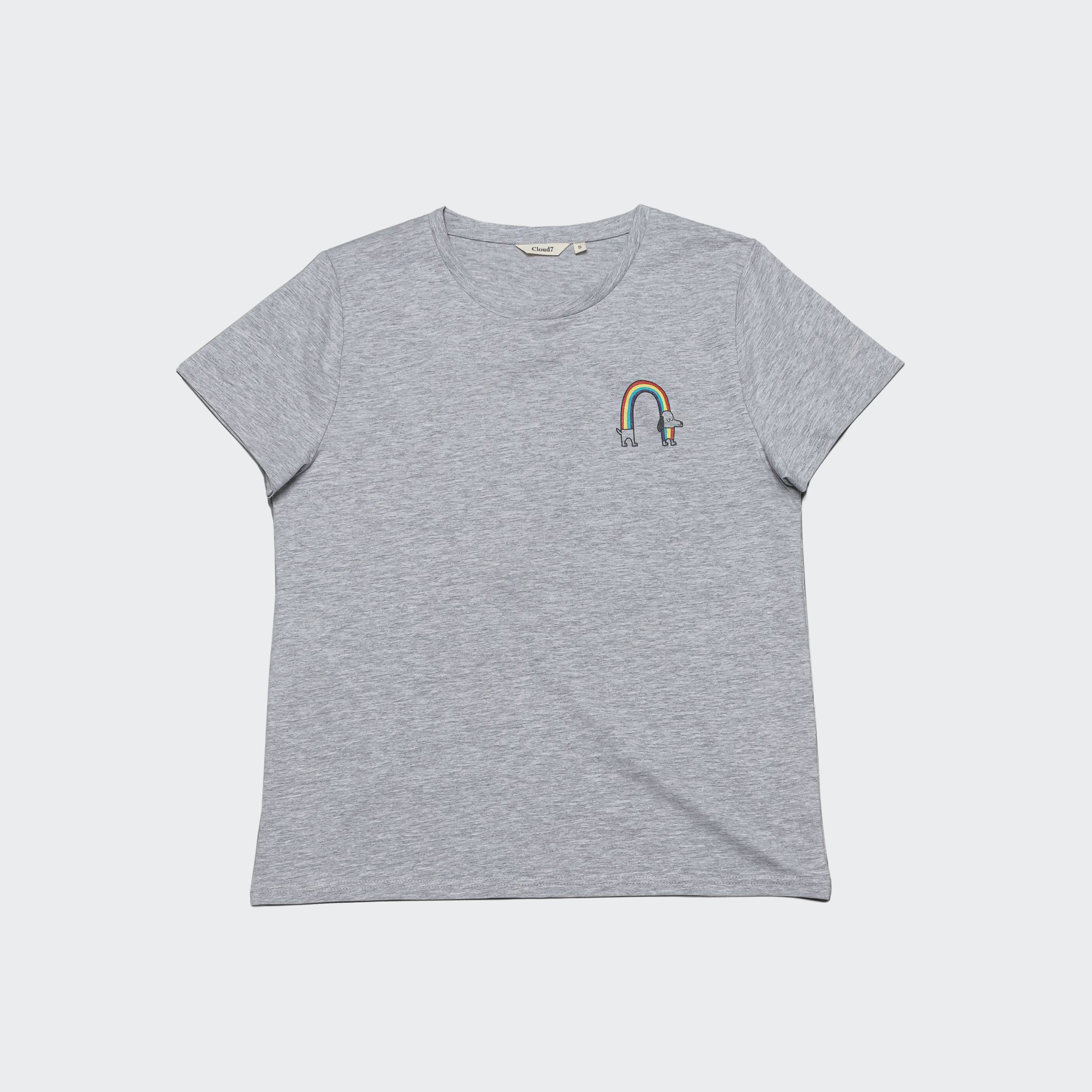 cloud7-resc7ue-t-shirt-rainbow-grey-m-lange-unisex-biobaumwolle-shirt image 1