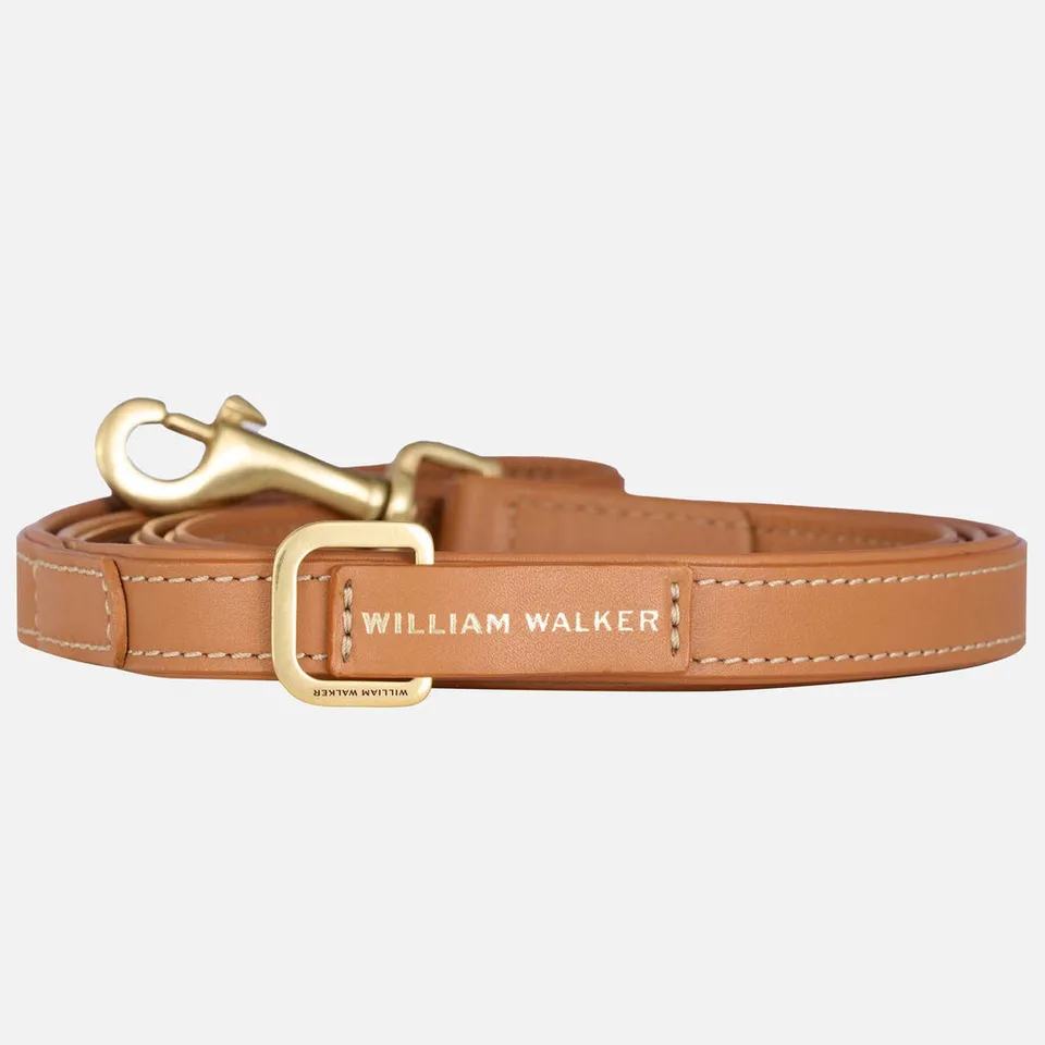 william-walker-luxe-glattleder-hundeleine-caramel-braun image 1