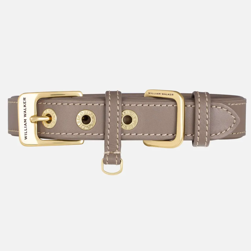 william-walker-luxe-glattleder-hundehalsband-pebble-taupe image 1