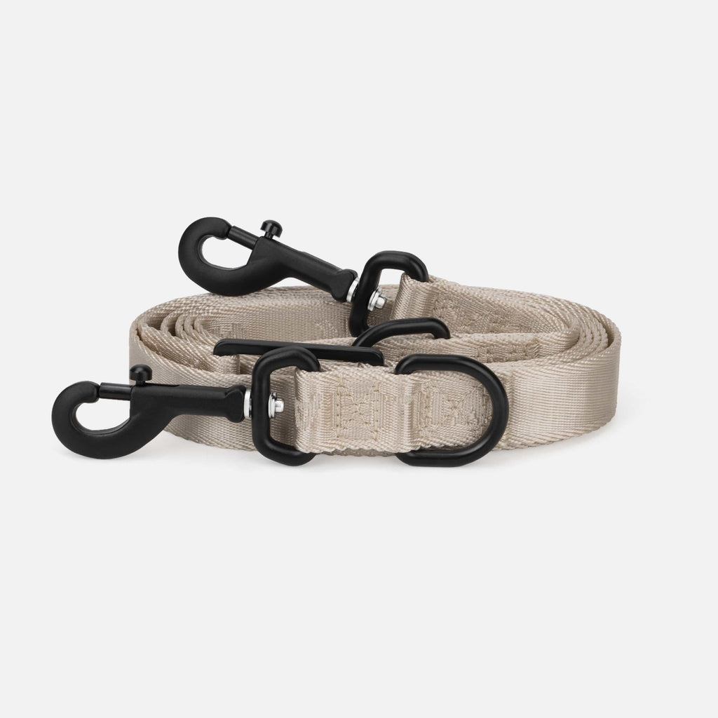 william-walker-jacquard-nylon-hundeleine-sand-beige-3-fach-verstellbar image 1