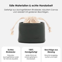william-walker-leckerlibeutel-dark-moss-dunkelgr-n-rindsleder-canvas-treat-bag image 2