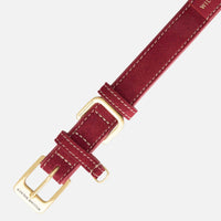 william-walker-luxe-wildleder-hundehalsband-lambrusco-bordeauxrot image 3