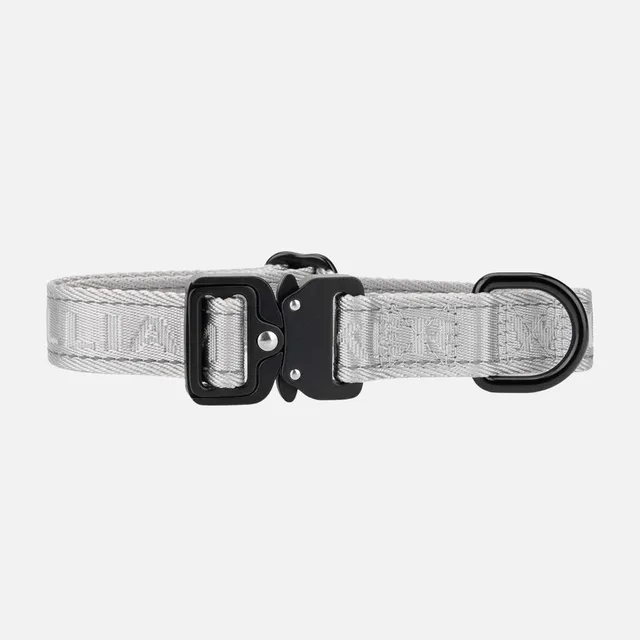 william-walker-jacquard-nylon-hundehalsband-lunar-reflektierend-grau image 1