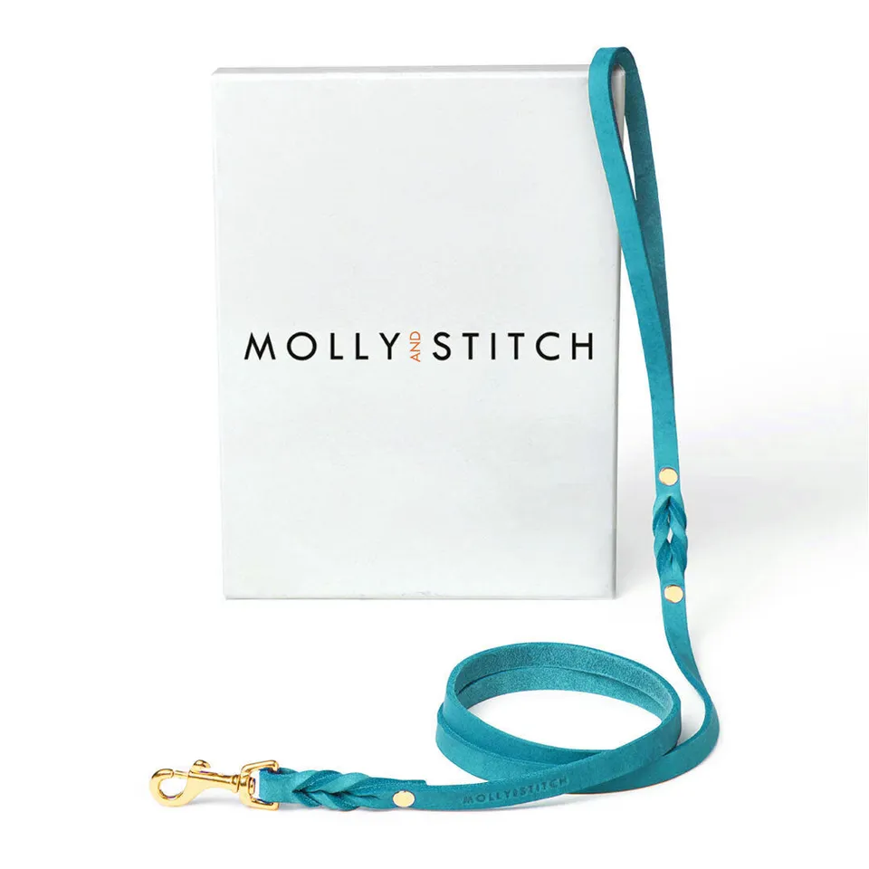 molly-and-stitch-butter-leather-city-hundeleine-fiji-blue image 1